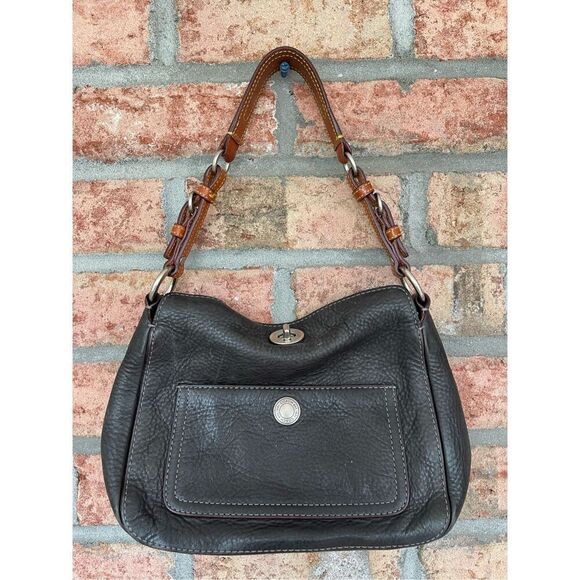 Coach Women's Black Chelsea Pebbled Leather Shoulder Hobo Bag - Picture 2 of 9